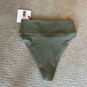 Beach Riot Shimmering Heidi Green Bikini Bottom